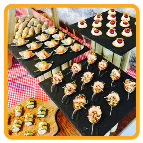 hambroneta mesa snakcs y pintxos