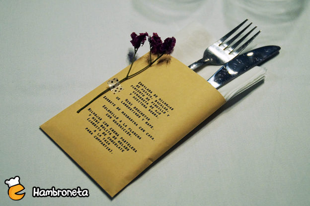 Hambroneta boda Laura y Alberto detalles cubiertos