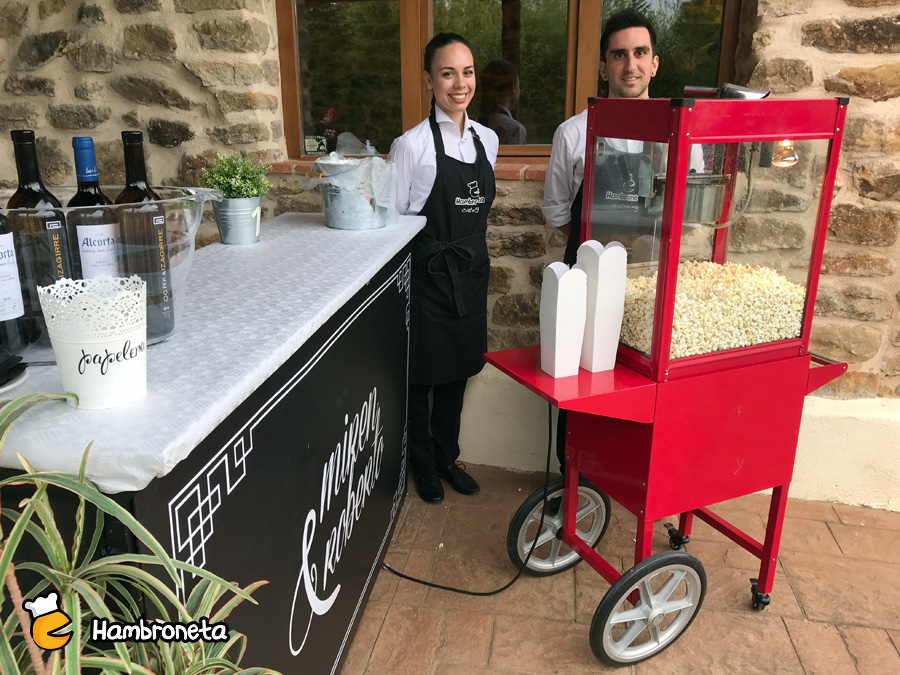 Hambroneta boda miren y roberto casa rural pagaigoikoa carrito palomitas