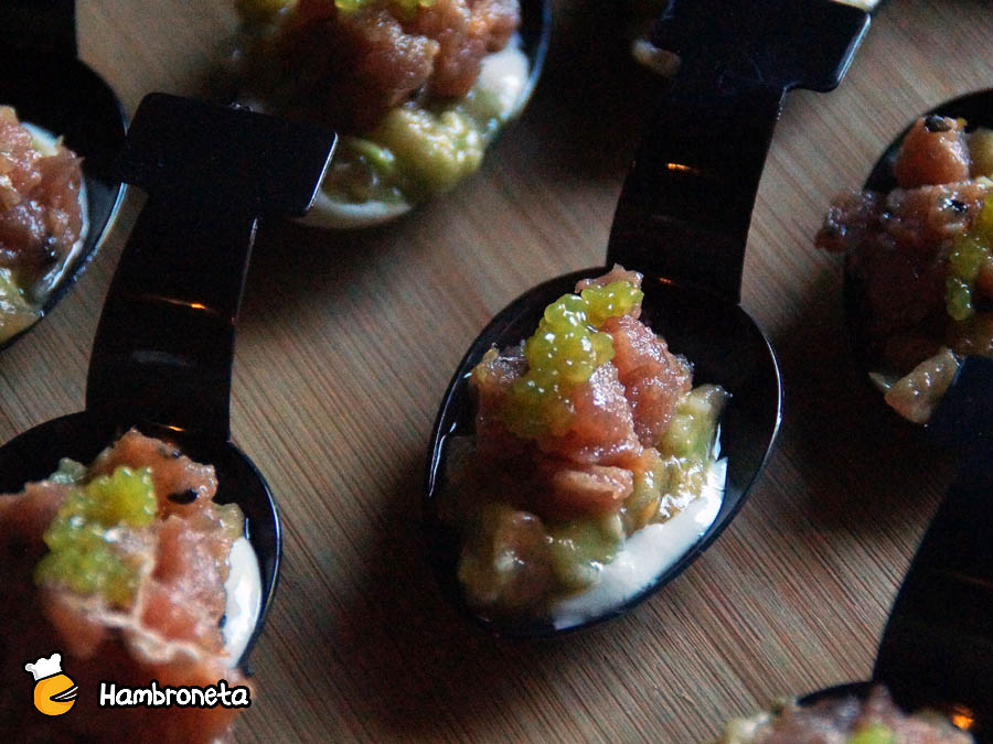 Hambroneta Boda Idoia y Gonzalo tartar de atun con aguacate y wasabi