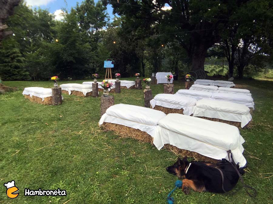 Hambroneta boda catering Aralia Inaki zona fardos cereminia