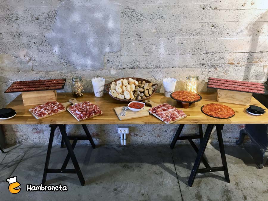 Boda catering Hambroneta Ale y Alatz Silo Bilbao detalle mes ibericos