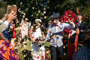 Catering organizacion Boda Hambroneta salida boda novios