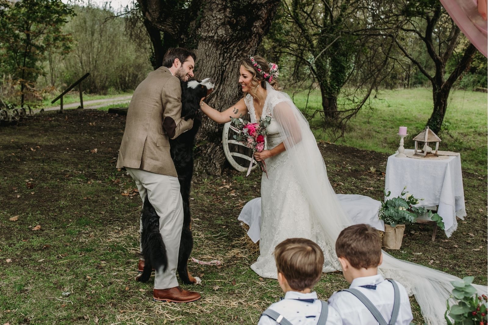 Boda hambroneta Irune Diego hambroteam recibimiento novia
