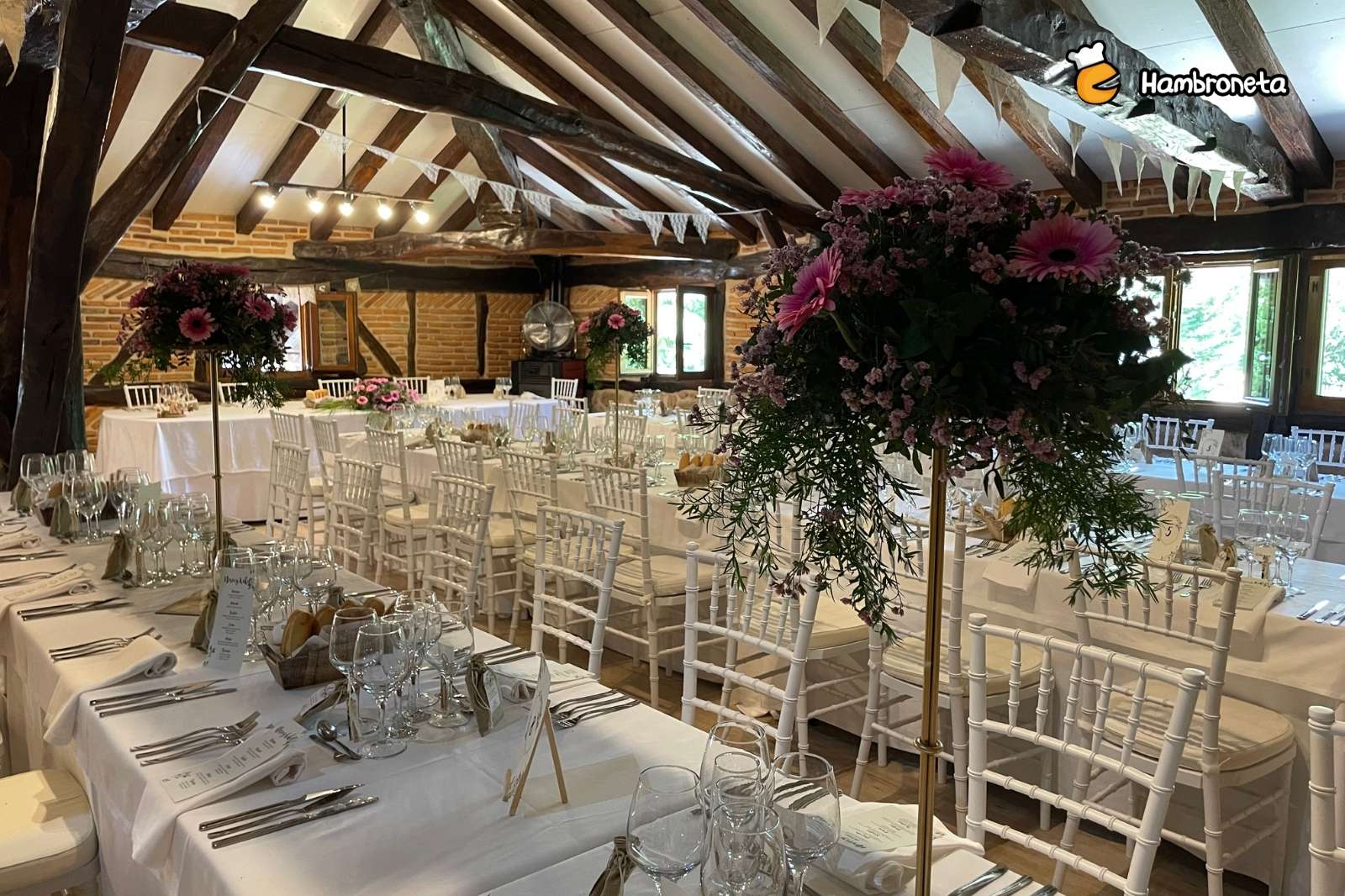 Boda Hambroneta Nerea Kakel flores banquete