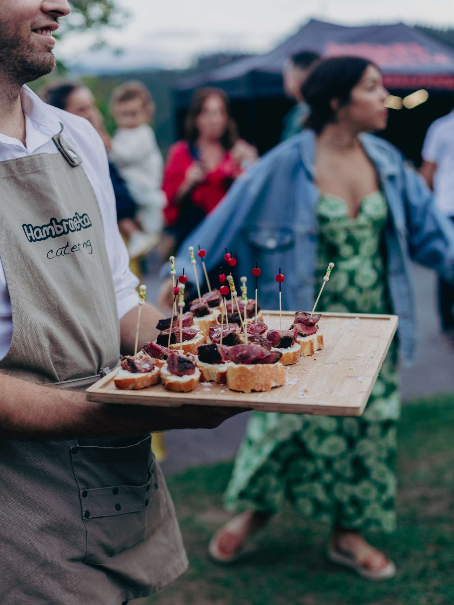 Hambroneta Catering Fiesta Amaia Gorka chuleton pintxo